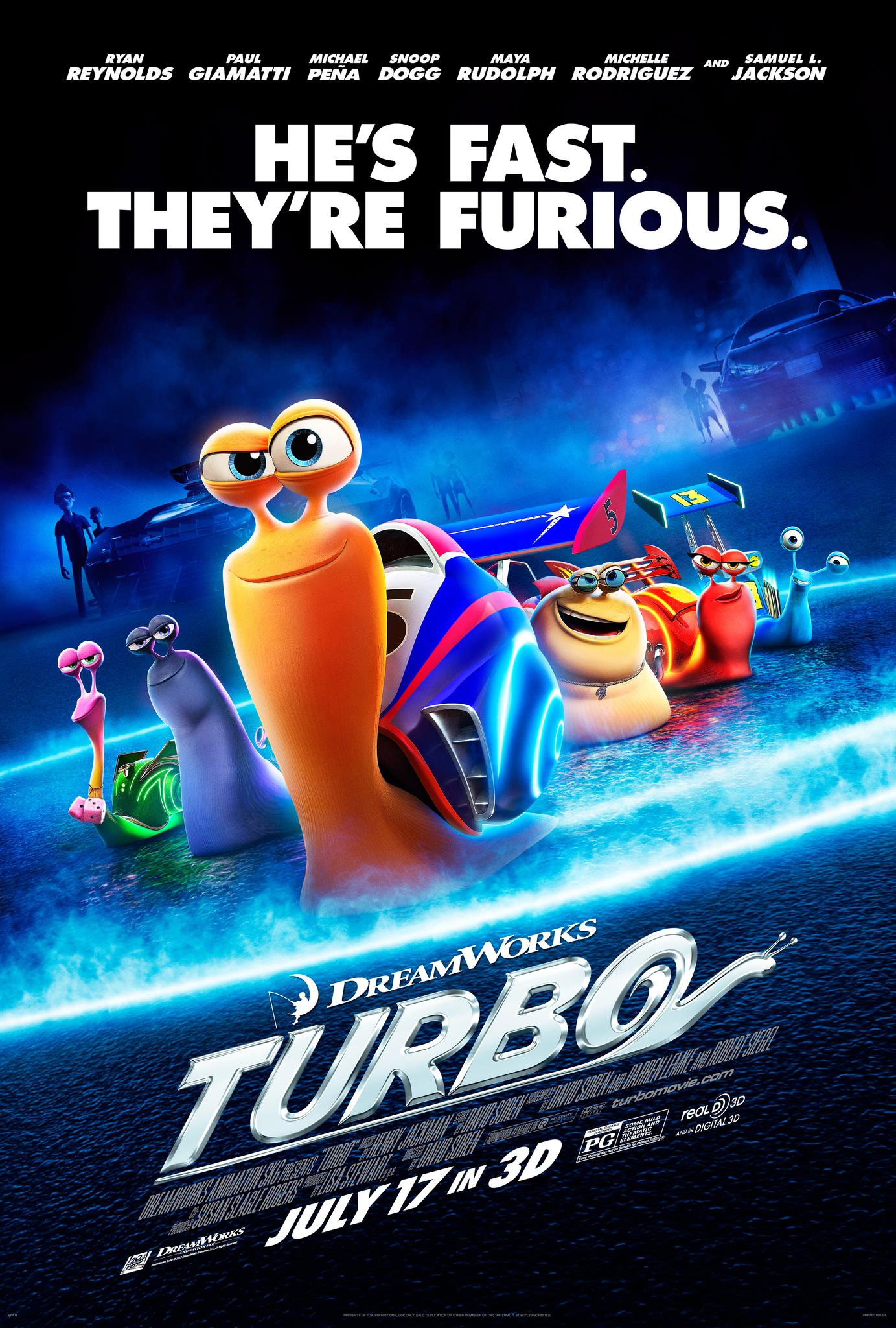 TURBO Indy 500 Featurette, New Character Posters, Enter To Win Turbo Racing League Contest We